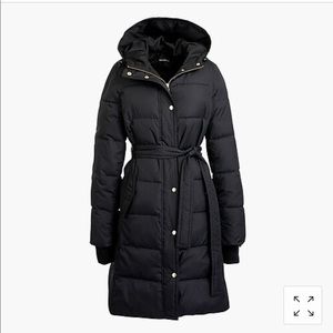 J. Crew Long Puffer Jacket Petite Small